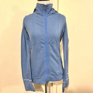 Puma Pilates Athletic Hoodie with Sleeves Teal Blue Jacket XS